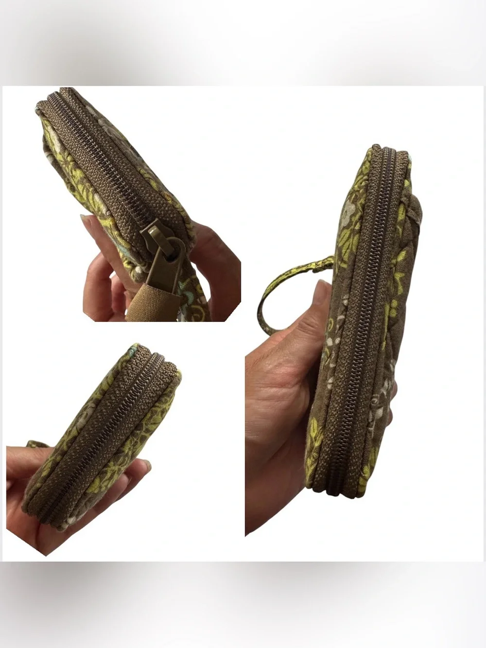 Vera Bradley Olive Green Sittin in a Retired Boho Wristlet Wallet